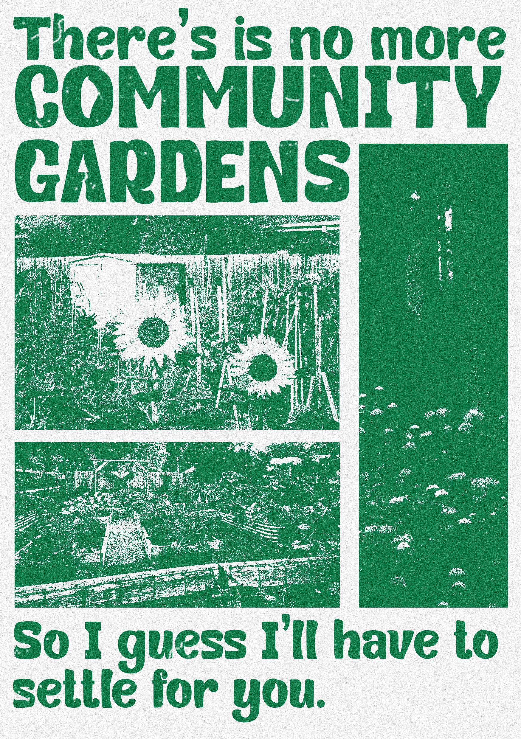 community gardens poster from Louie Zong and the Scary Jokes