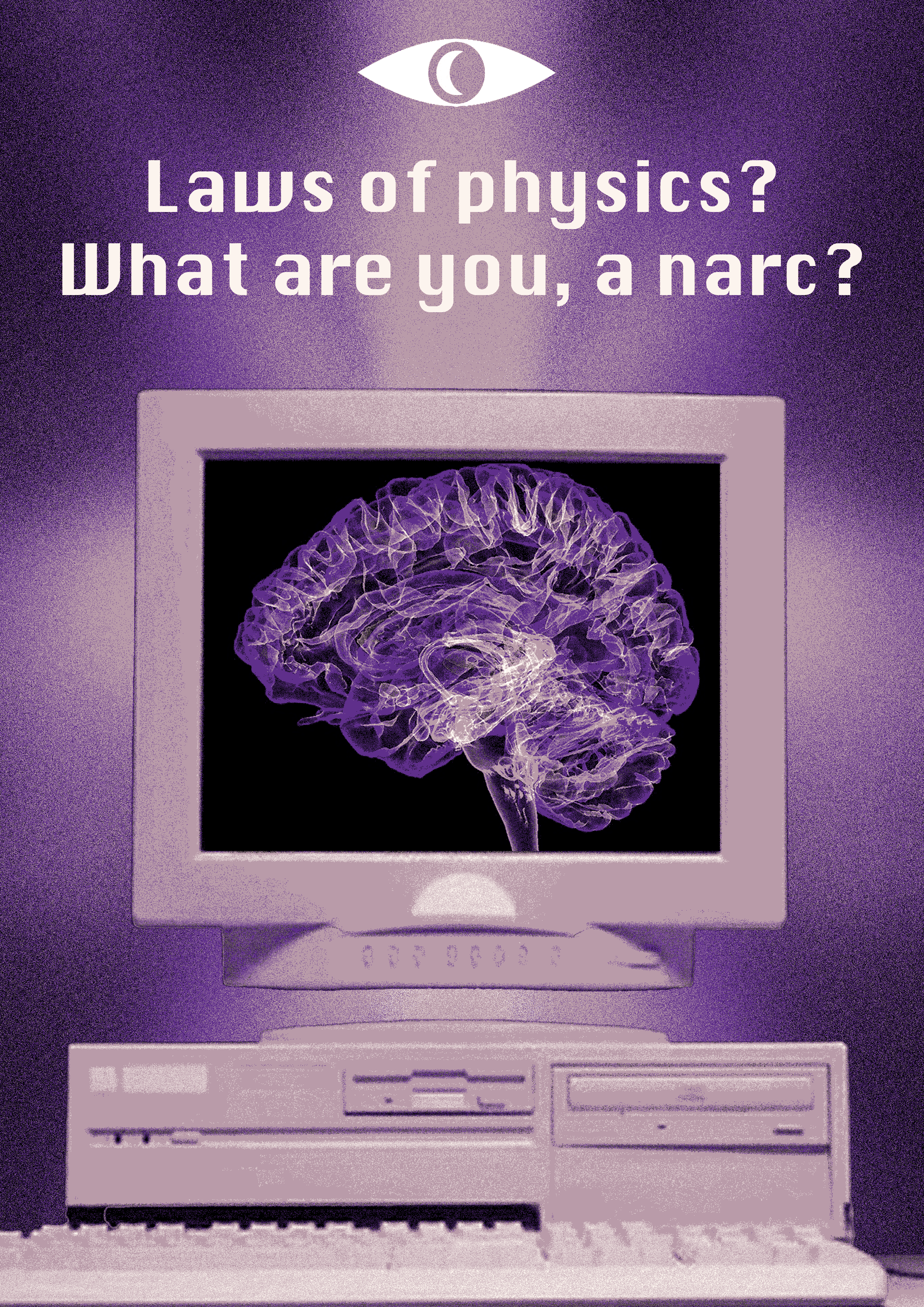 welcome to nightvale quote poster psychedelic dithered laws of physics